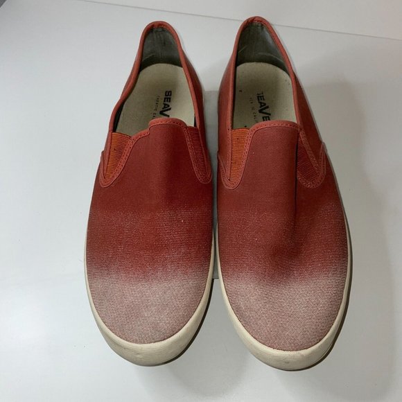 SeaVees Baja Slip On Dip Dye Mens Comfort Slip On Cayenne Sneaker Shoes‎ Sz 10 - Picture 1 of 10